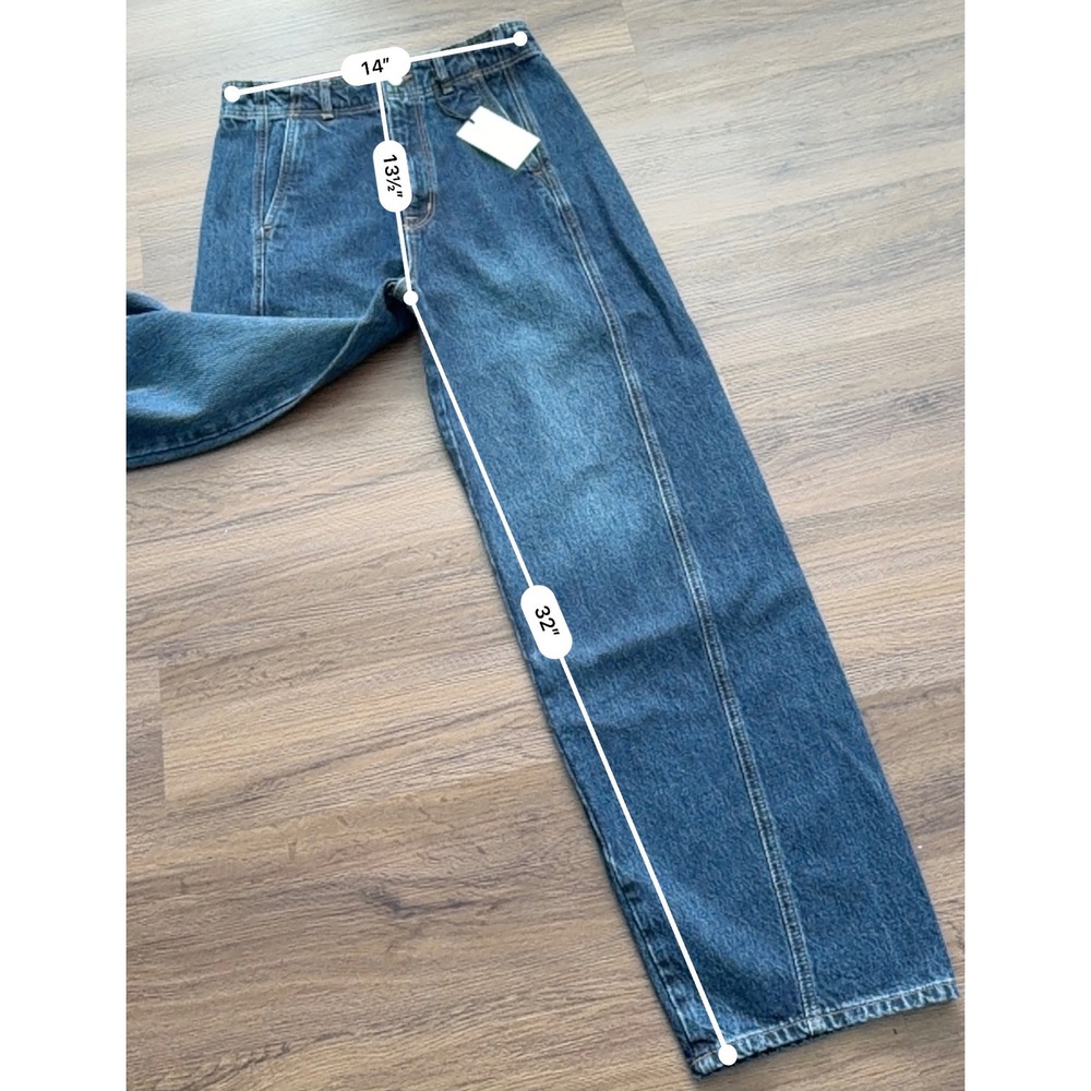 Apiece Apart Meridian Jean Tulum Wash High Rise Wide Leg Denim Size 28 NWT - Picture 8 of 8
